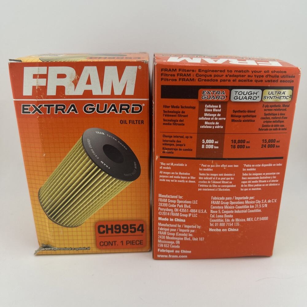 Engine Oil Filter-Extra Guard Fram CH9954 (2- Pack) New - Picture 2 of 4